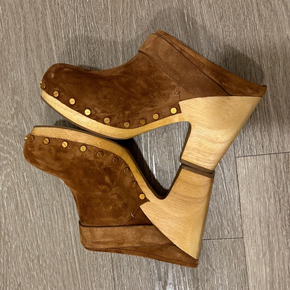 Veronica Beard Dacey Suede Heeled Mules - 9.5 - Picture 2 of 5